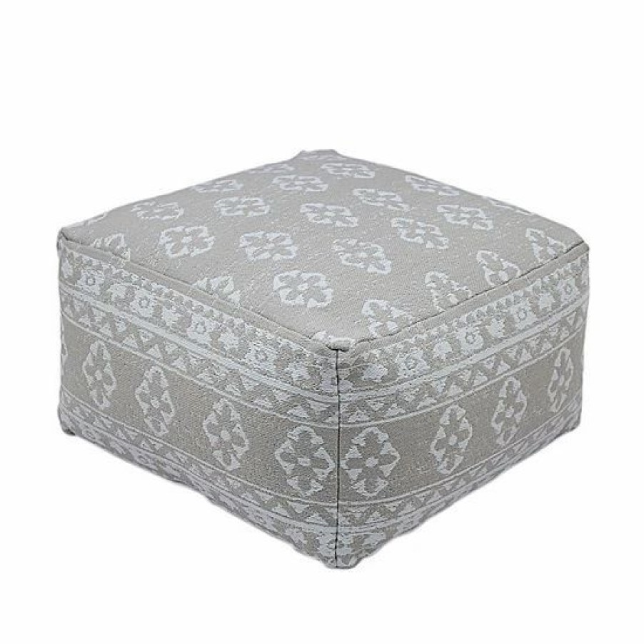 Furniture * | Sonoma Goods For Life Medallion Indoor / Outdoor Square Pouf