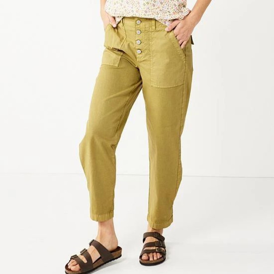 Mens * | Women'S Sonoma Goods For Life Convertible Tapered-Leg High-Waisted Utility Pants