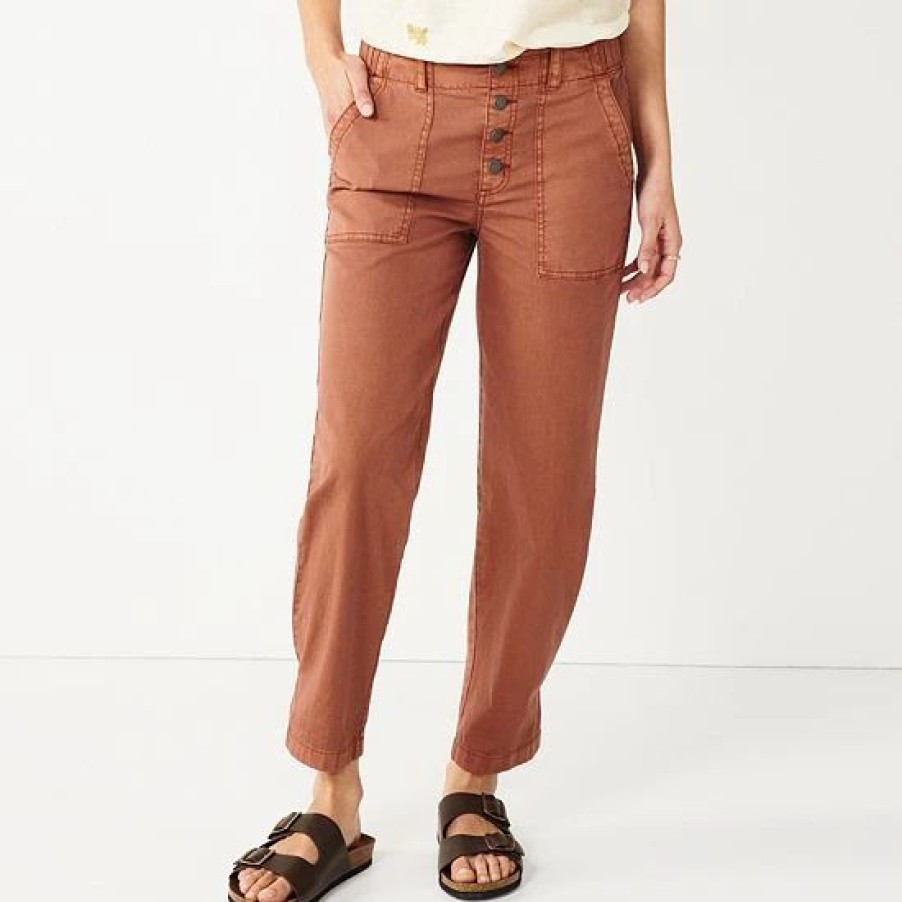 Mens * | Women'S Sonoma Goods For Life Convertible Tapered-Leg High-Waisted Utility Pants