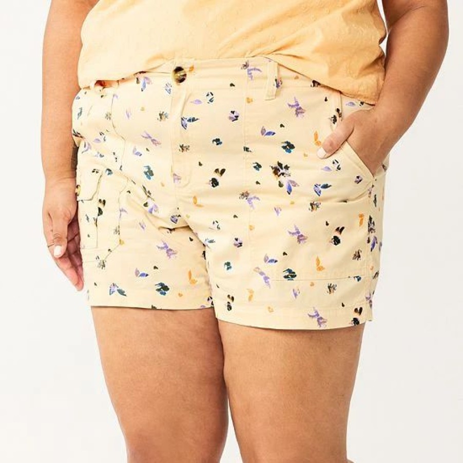 Mens * | Plus Size Sonoma Goods For Life High-Waisted Comfort Utility Shorts