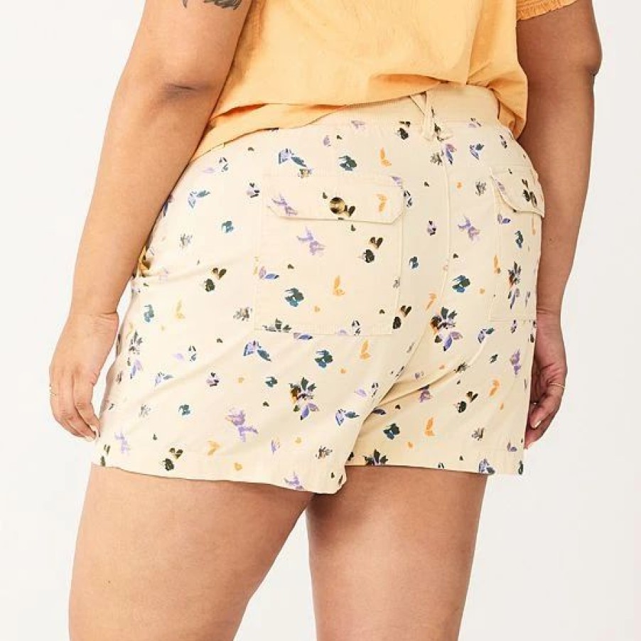 Mens * | Plus Size Sonoma Goods For Life High-Waisted Comfort Utility Shorts