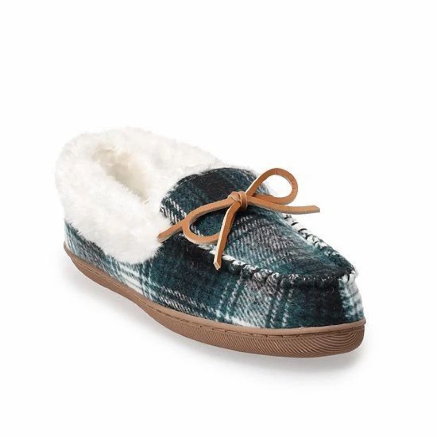 Womens * | Women'S Sonoma Goods For Life Plaid Felt Moccasins