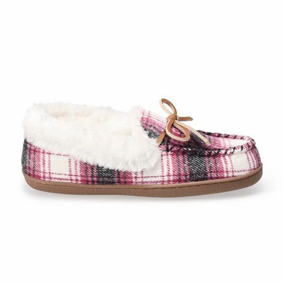 Womens * | Women'S Sonoma Goods For Life Plaid Felt Moccasins