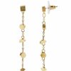 Womens * | Sonoma Goods For Life Gold Tone Cast Shapes Linear Drop Earrings