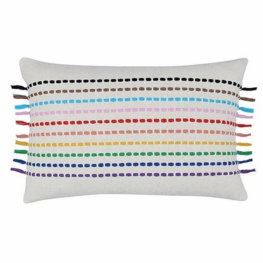 Home Decor * | Sonoma Goods For Life Rainbow Woven Pride Oblong Throw Pillow